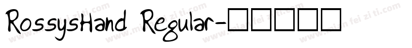 RossysHand Regular字体转换